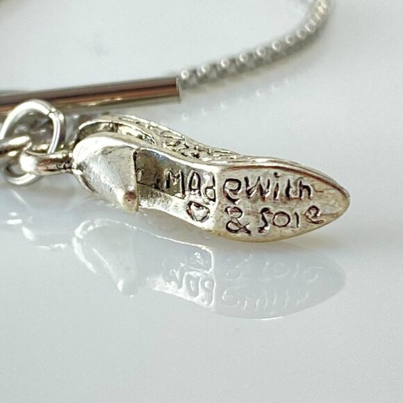 Silver Shoe Venetian Box Chain Necklace Stainless Steel - Picture 3 of 7